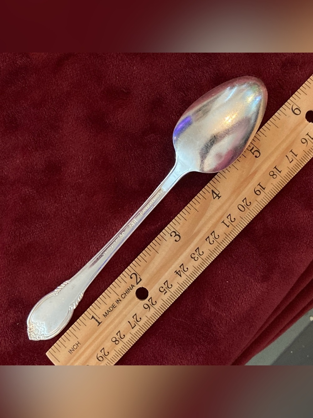 Set of 6 1847 Rogers Bros Silver Plate Dinner Spoons Remembrance Pattern - Picture 5 of 6
